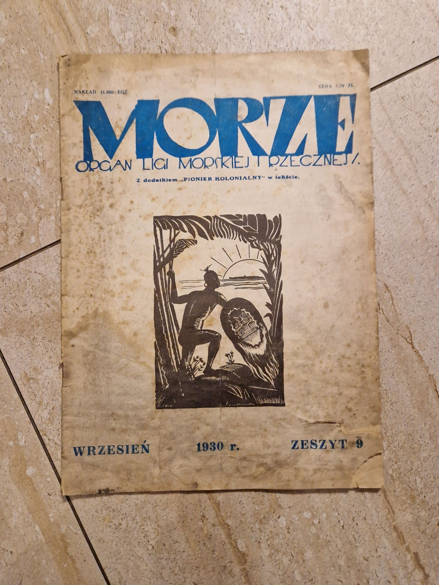 Czasopismo Morze wrzesień 1930r zeszyt 9