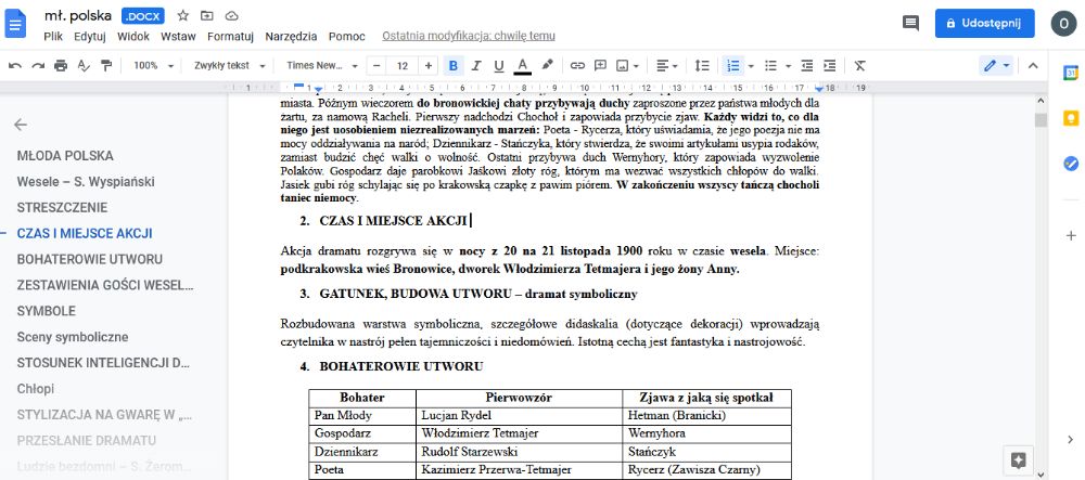 Notatki, materiały - matura z j. polskiego