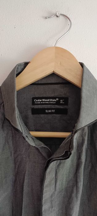 Casualowa koszula z długim rękawem Slim Fit S