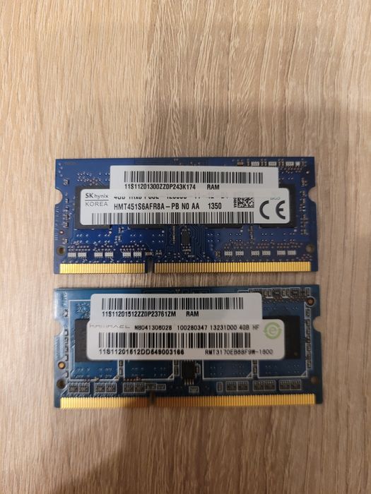 Pamięć ram do laptopa 8 GB DDR3 sodimm 2x4 GB