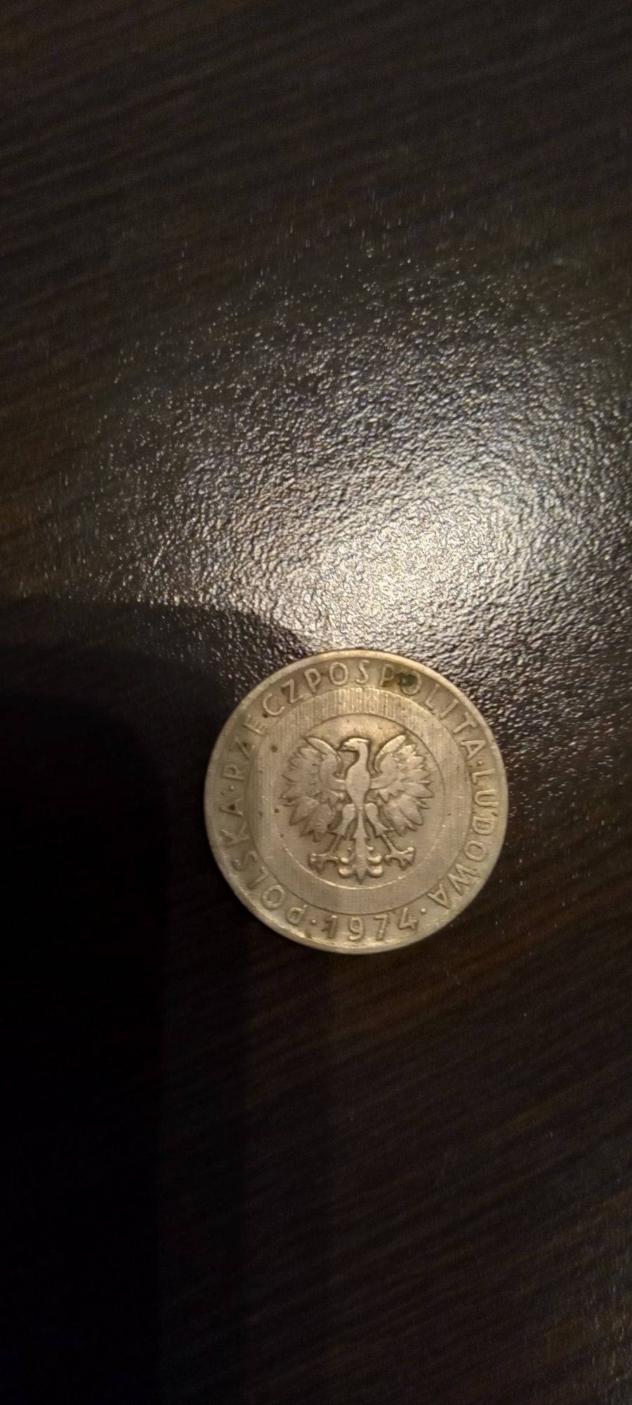 Moneta 20 zł z 1974 roku bez znaku mennicy