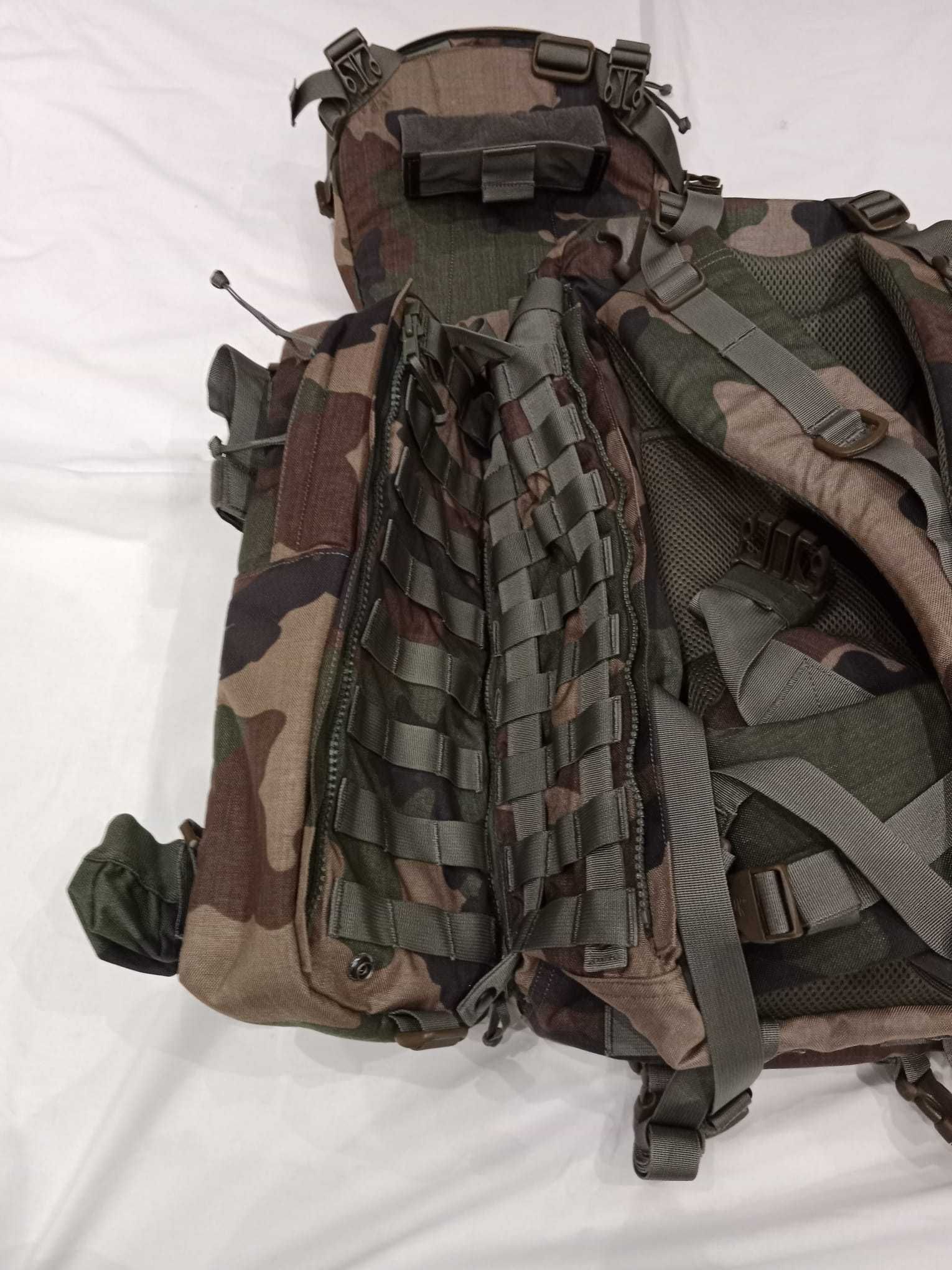 Nowy plecak francuski wojskowy Feline 60l modułowy