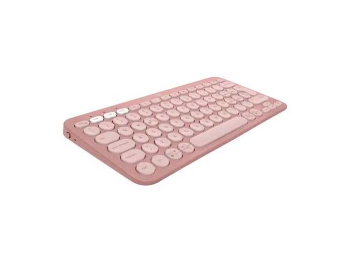 Klawiatura bezprzewodowa Logitech Pebble Keys 2 K380s różowa