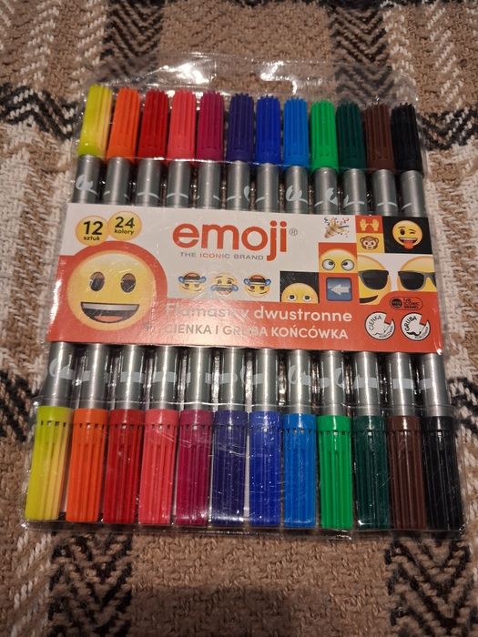 Flamastry mazaki emotki emocje 12 sztuk wyprawka szkoła przedszkole