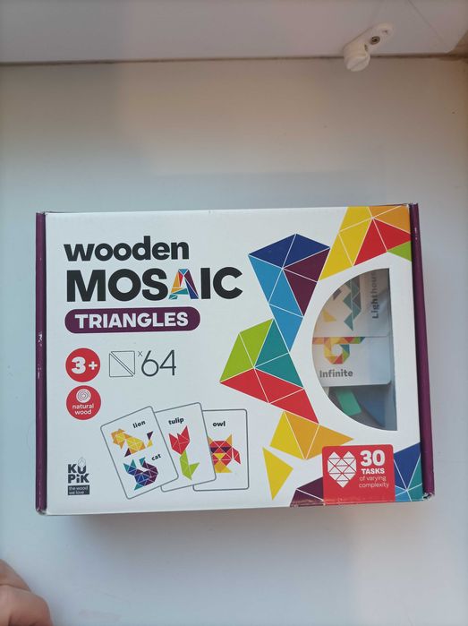 Розвиваюча гра дерев'яна мозаїка зі схемама