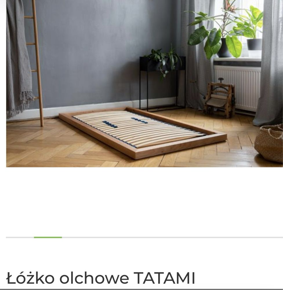 Łóżko TATAMI rama olchowe 160x200 + stelaż pod materac