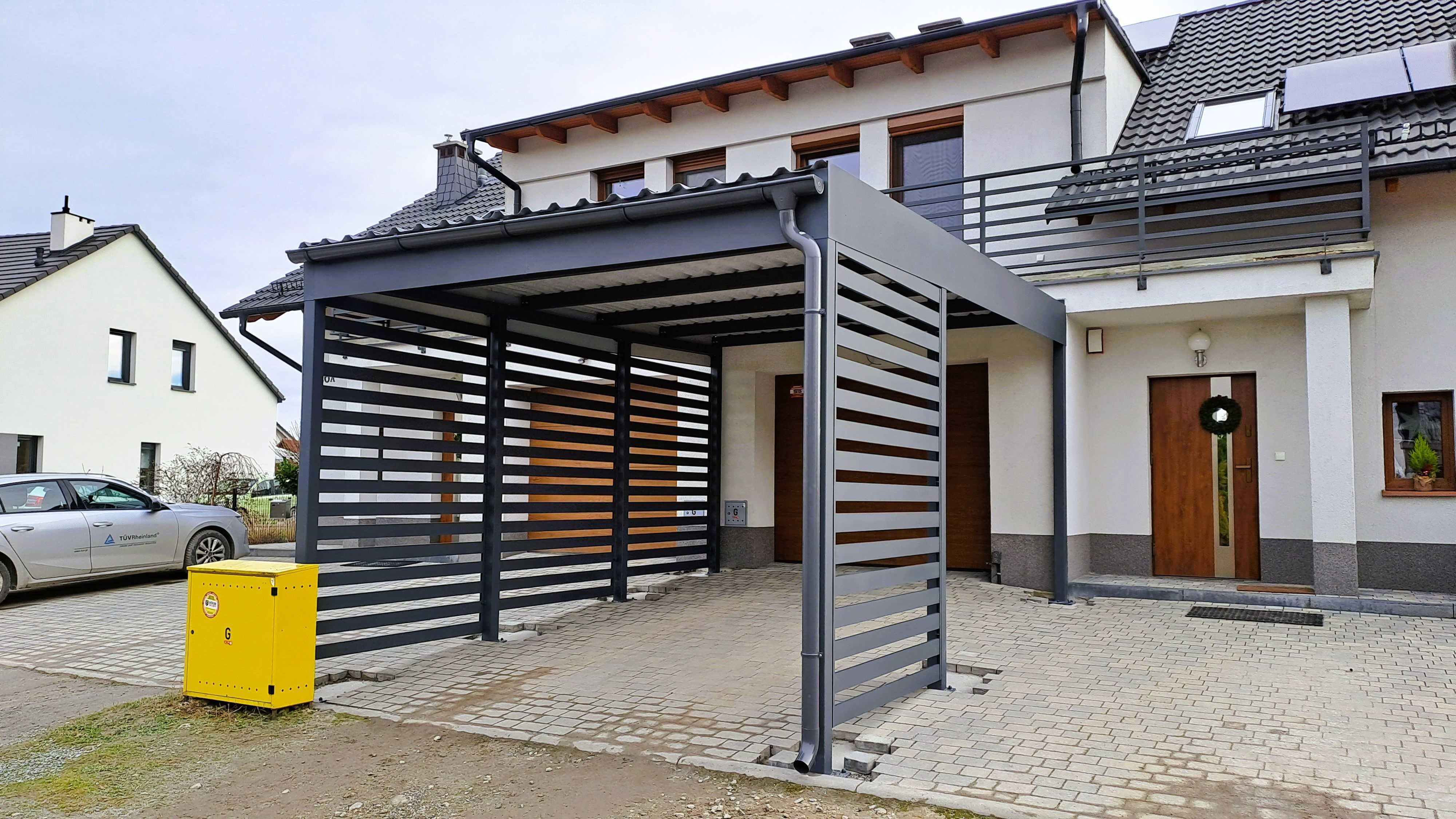 Wiata garażowa 6x6 m, carport - wiata samochodowa dwustanowiskowa