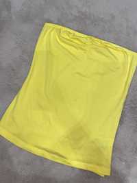 żółta bluzka bez ramiączek