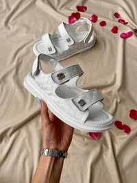 АКЦІЯ! Жіночі босоніжки Chanel Sandals ‘White’ (41 р.)