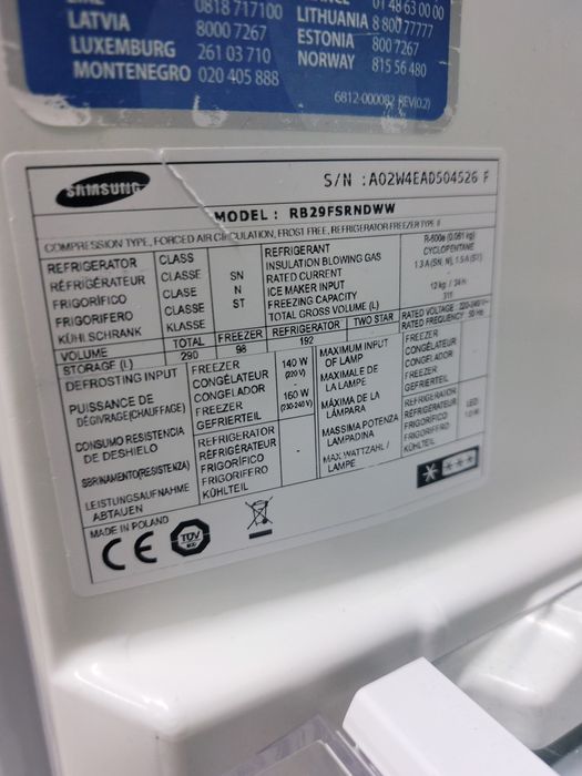 Холодильник Samsung noFrost висота 1.78 см