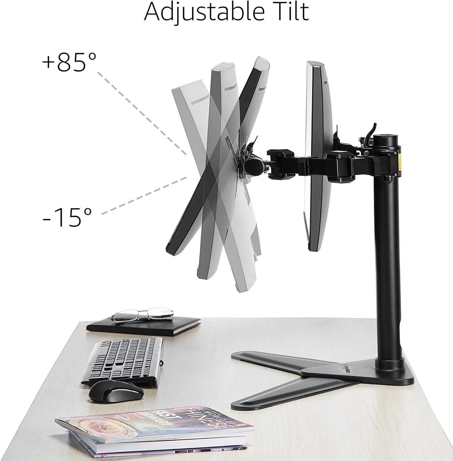 Podstawa pod podwójny monitor LCD Amazon Basics