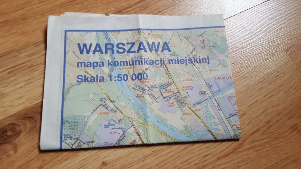 Mapa Warszawy z 2004 roku