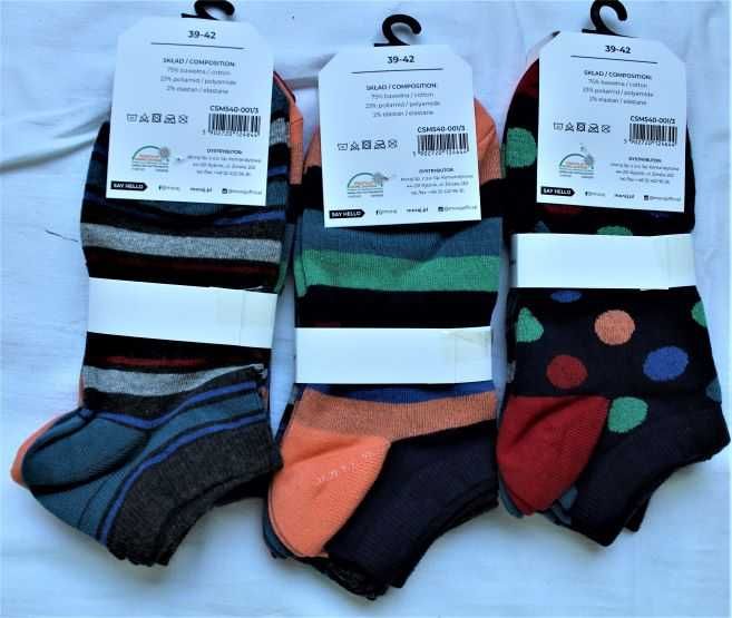 Skarpetki stopki unisex moraj bawełna r. 39-42 3pak