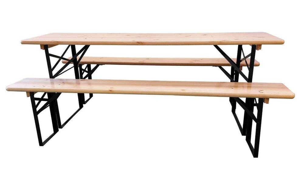 Zestaw Piwny Komplet Biesiadny Stół+ 2 ławki składany GWARANCJA 24 msc