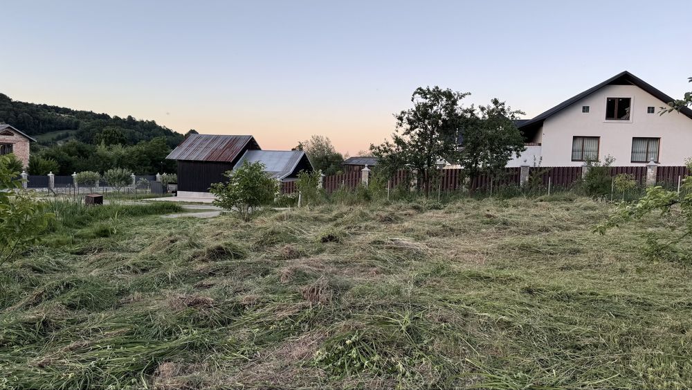 Покіс трави та бур'янів. Косіння трави кущів, стрижка кущів
