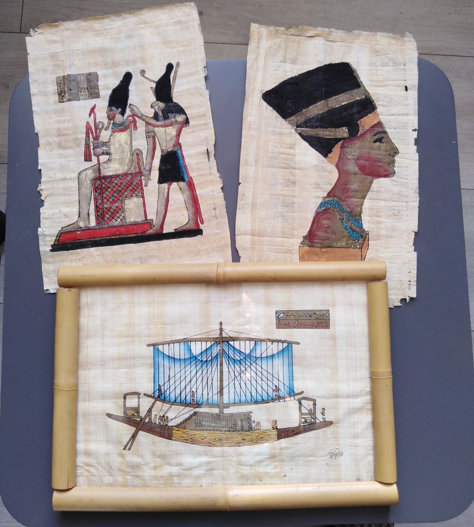 Для декору, египецькі картини на папірусі