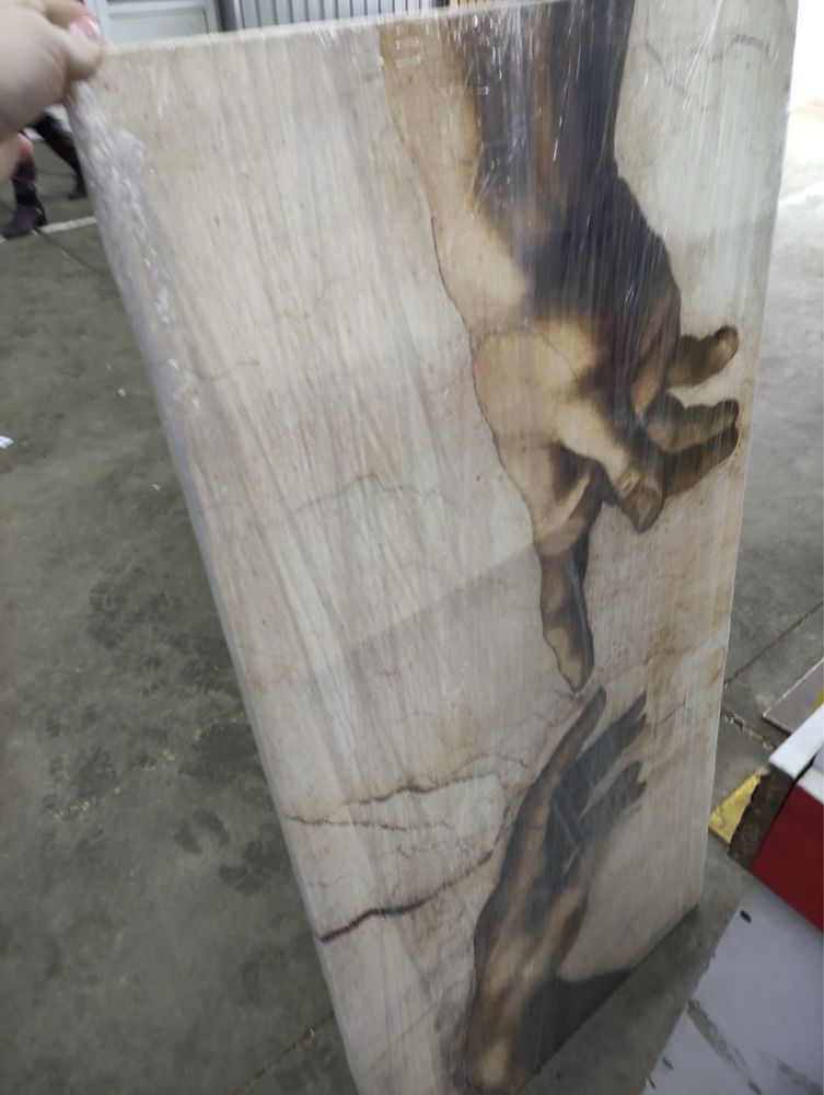 Картина на холсті Микеланджело Буонарроти «Сотворение Адама»