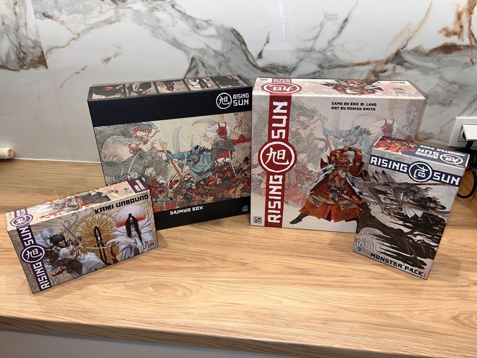 Gra planszowa: Rising Sun Daimyo Pledge, wyd. CMON, wersja Kickstarter