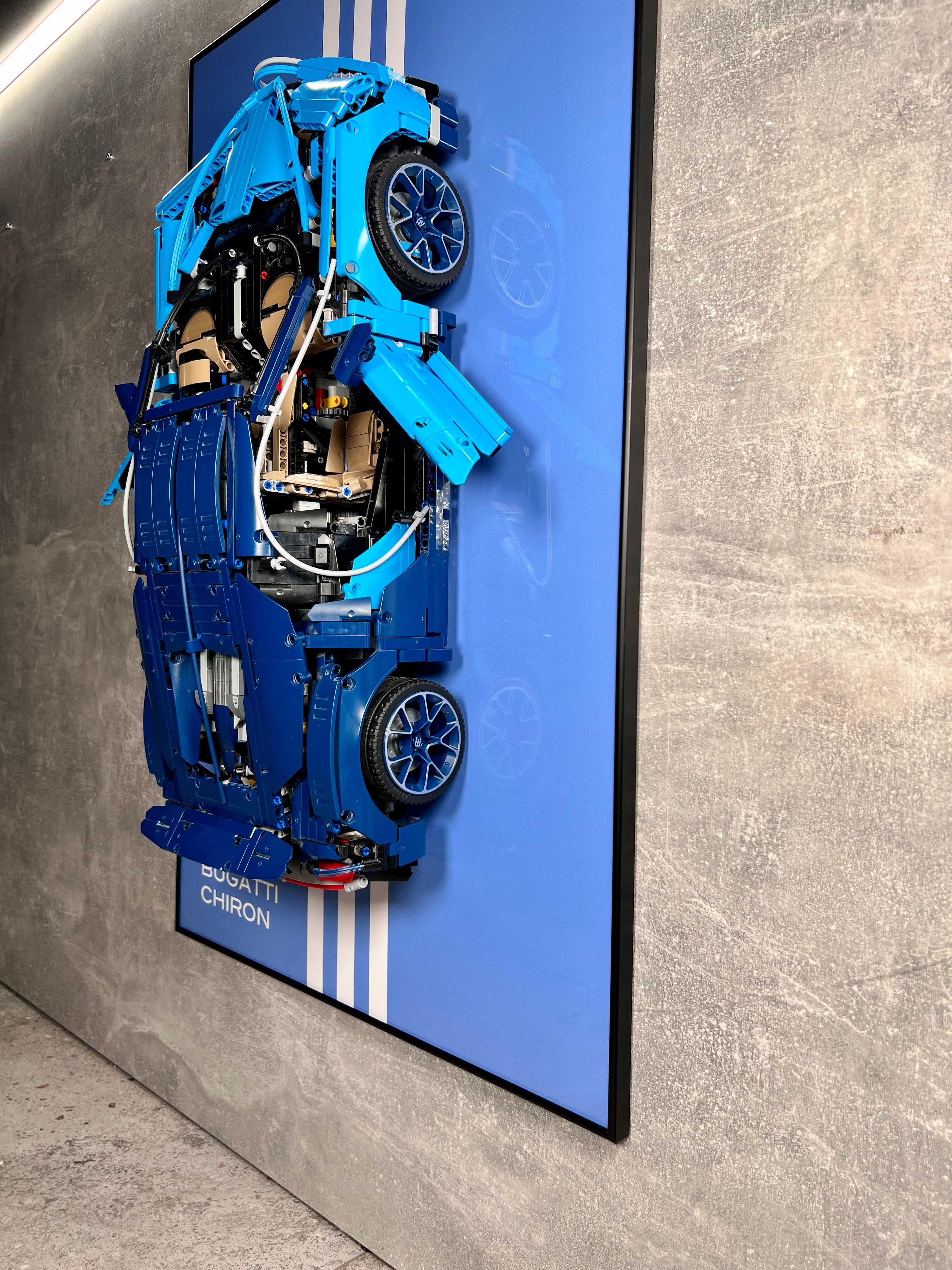 Арт Тримач Рамка 80x50 Стіну для LEGO Technic Bugatti Chiron 42083