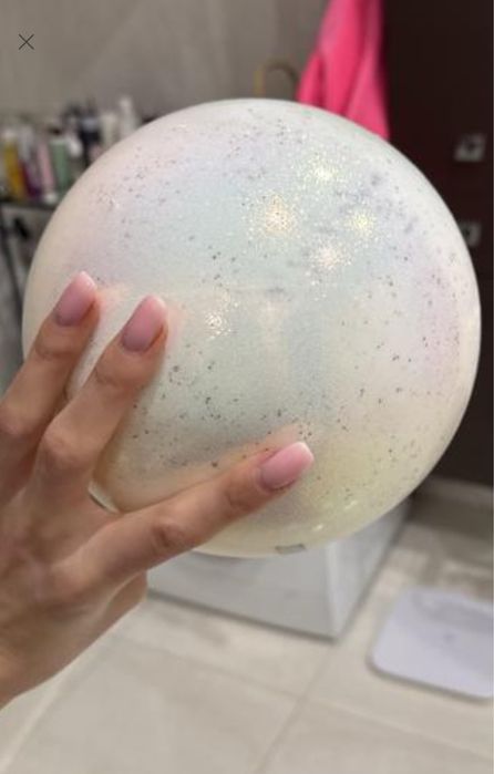 Мяч для гимнастики generation glitter pastorelli, 18 см (bianca)