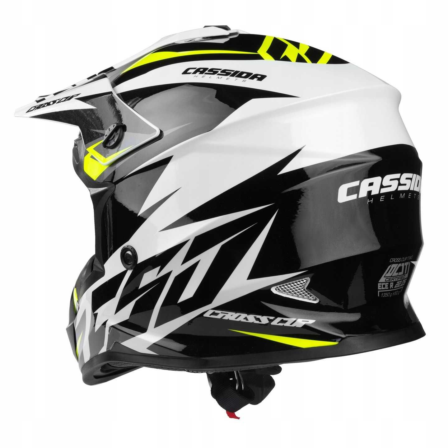 CASSIDA Cross Kask Motocyklowy cup two mat + Goggle