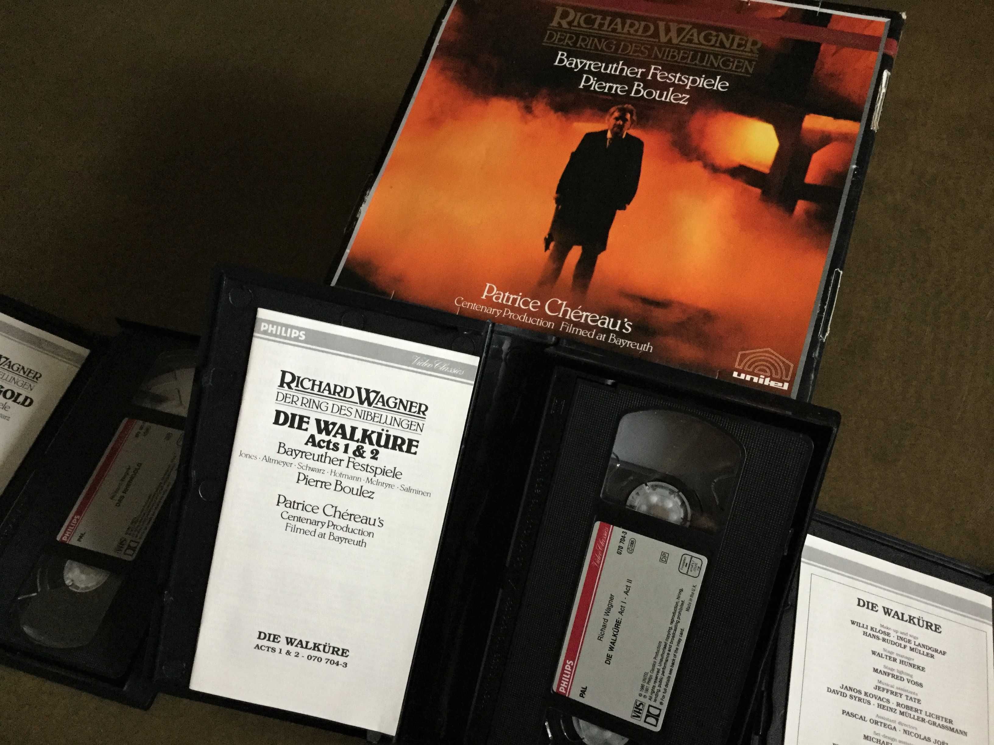Wagner - Pierścień Nibelunga 7VHS Philips 1980r.komplet