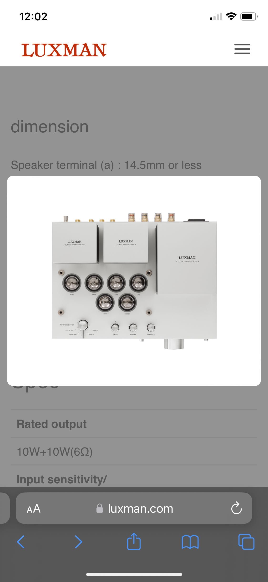 Amplificador Válvula Luxman