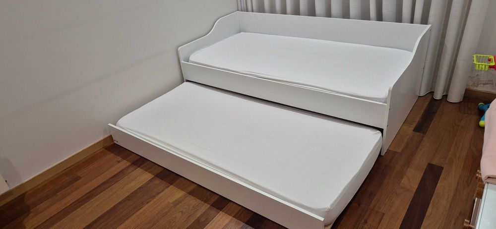 Cama dupla 90x190 com 2 colchões