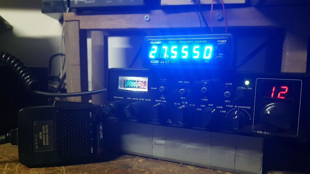 "CB" radio + Frequêncimetro, fonte, 3 ptt`s