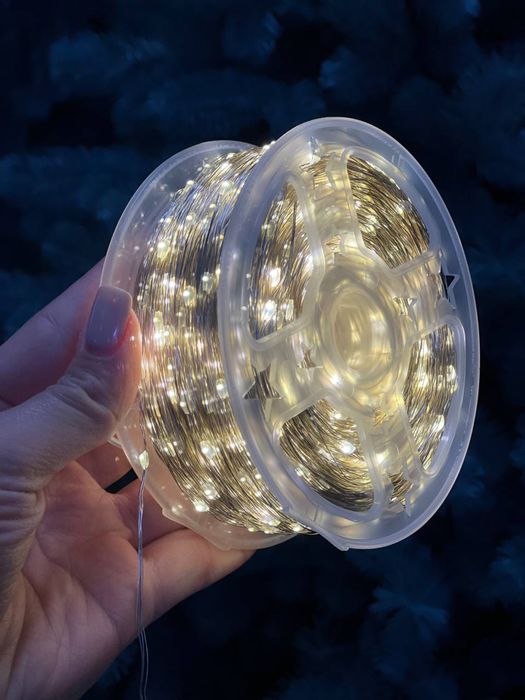 Гірлянда роса/хвоя/лапа(тепле / холодне біле світло)