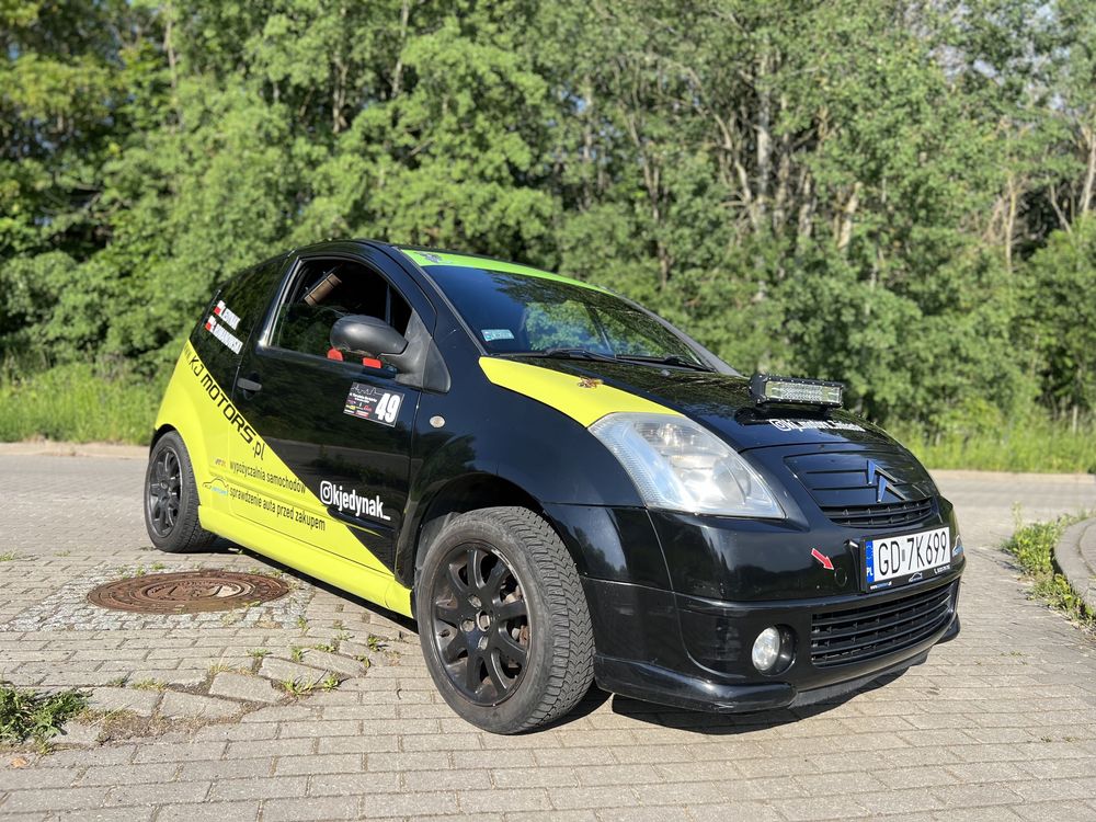 Citroen C2 VTS rajdówka KJS klatka kubły gwint rally szpera !