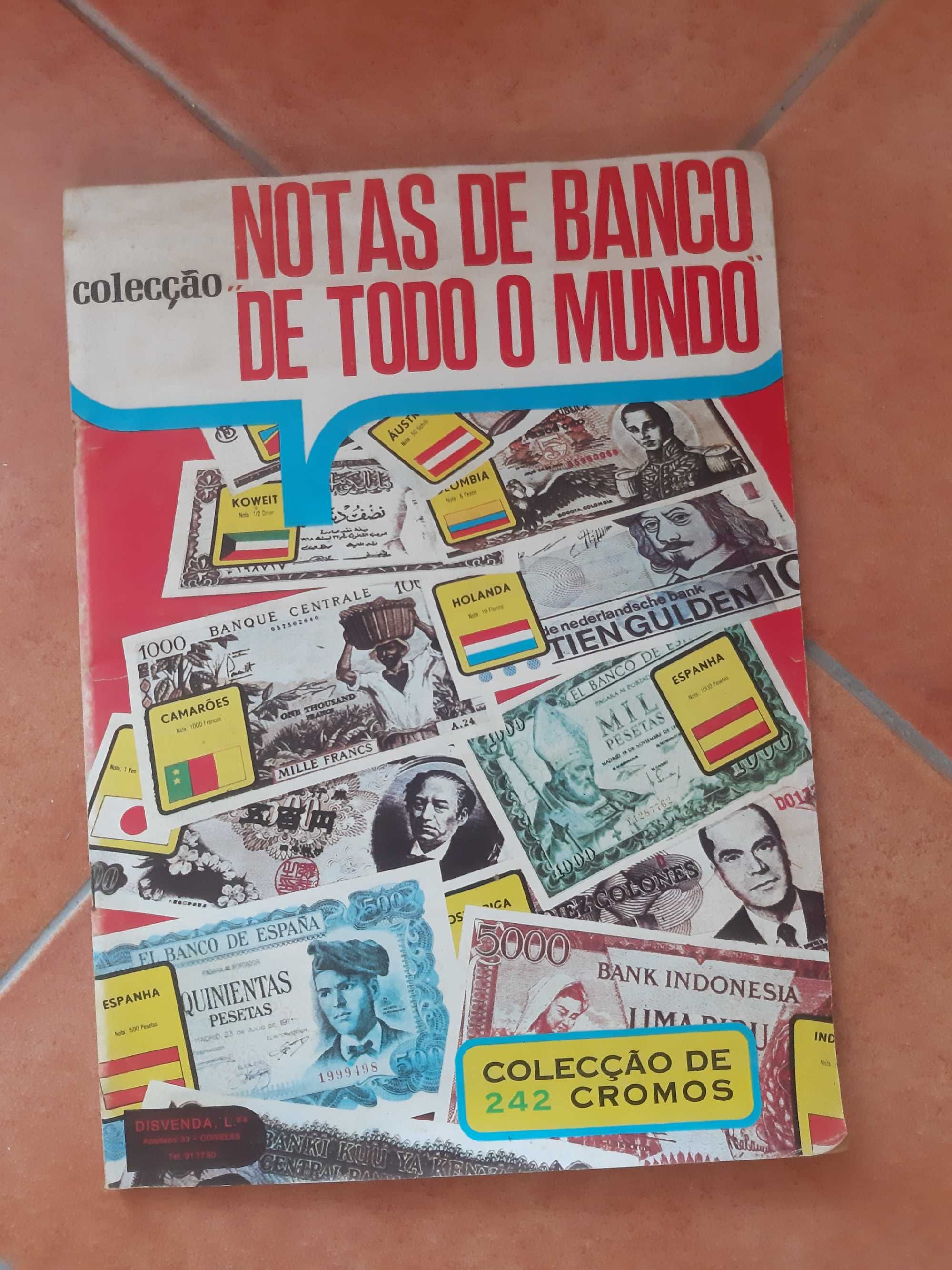 caderneta notas de banco de todo o mundo antiga