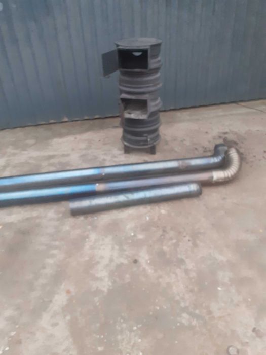 Piec do warsztatu koza piecyk rury komplet