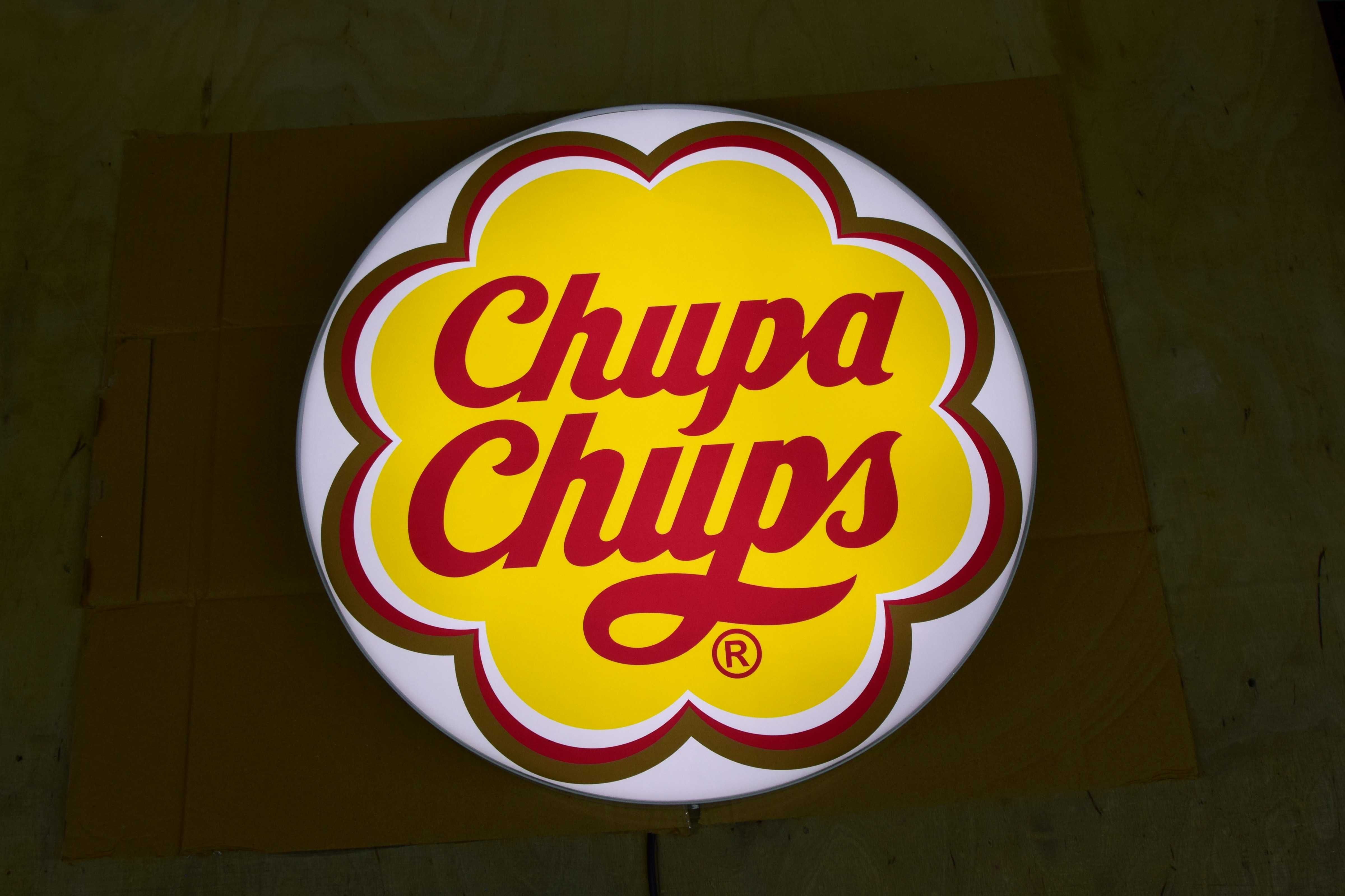 LED Neon CHUPA CHUPS, Baner do sklepu, Logo 3D, Podświetlana reklama