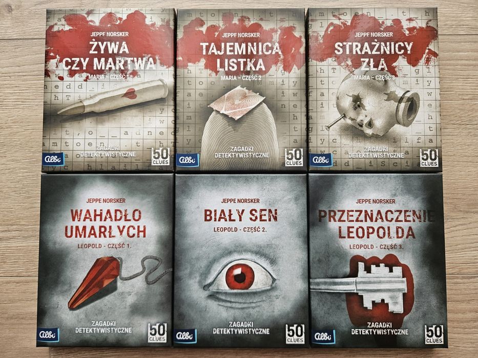 2 serie gier Leopold i Maria karciane escape room detektywistyczne