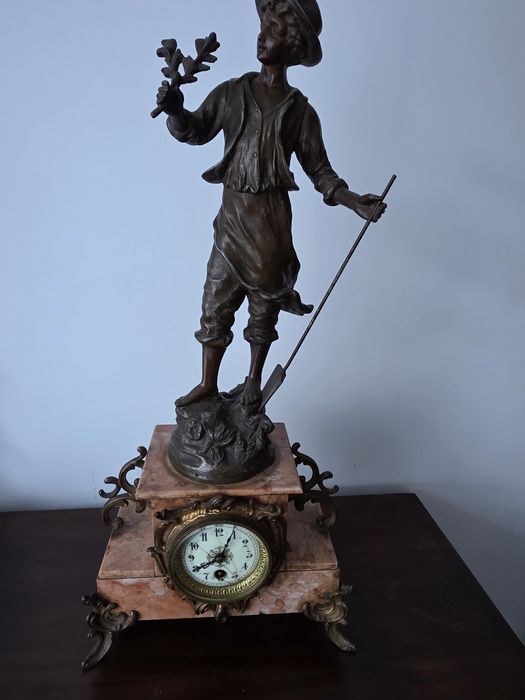 Piękny stary zegar kominkowy !!