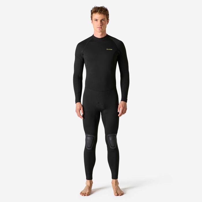 Men’s Surfing 4/3 mm Neoprene Wetsuit Olaian - Black - Fato de surf