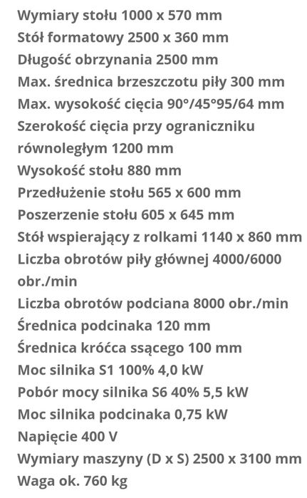 Piła formatowa Bernardo Classic 2500
