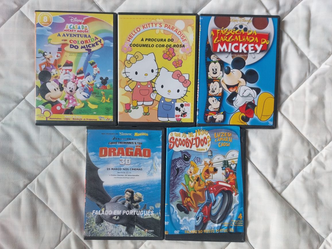 DVD's (Hello Kitty, Mickey, Scooby-Doo)
