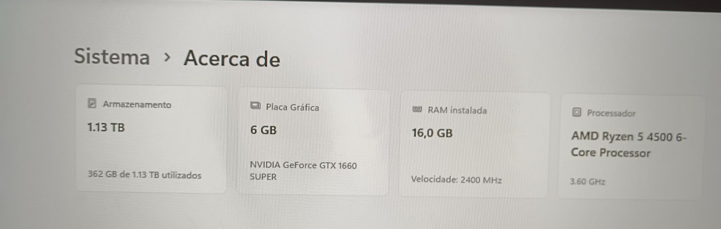 PC Gamer Completo | Ryzen 5, GTX 1660 Super, 16GB RAM, 1.13TB