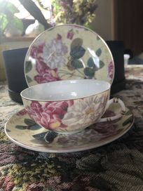 Filiżanki porcelana w piwonie