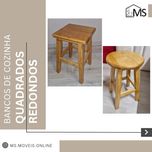Bancos de cozinha Quadrados ou Redondos - NOVOS desde 15€
