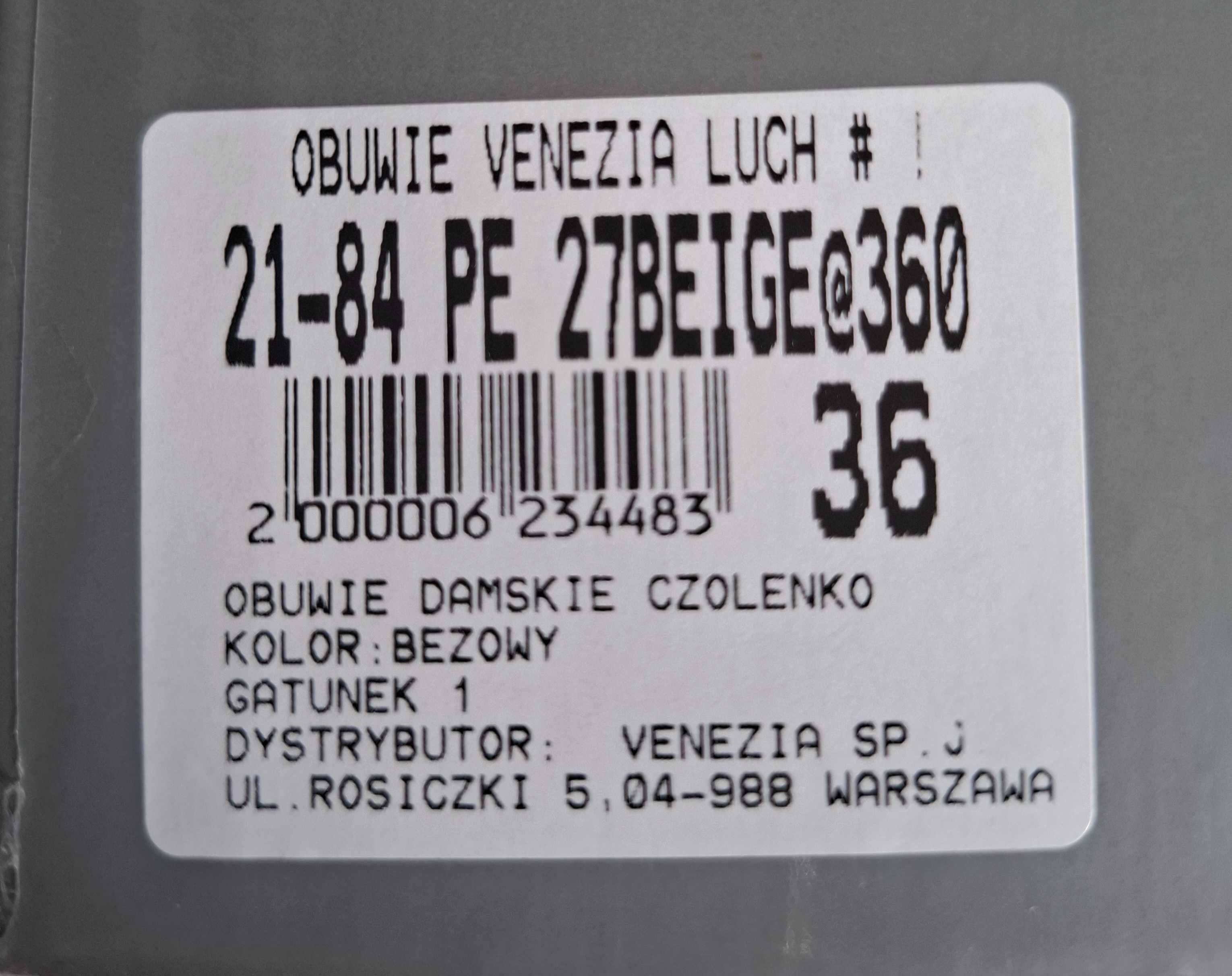 Buty wiosenne czółenka, szpilki Venezia, r. 36