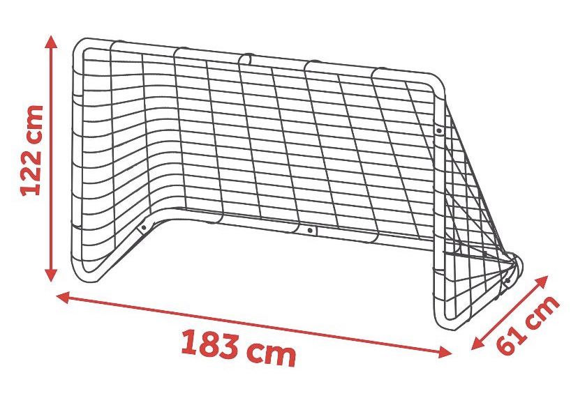 Zestaw 2 Szt Bramka Piłkarska do Piłki Nożnej 183x122x61 cm Treningowa