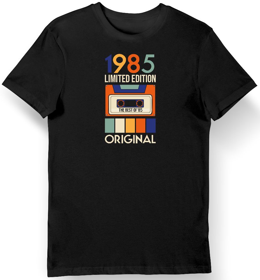 Koszulka męska na 40 urodziny vintage 1985 limited edition czarna 3XL