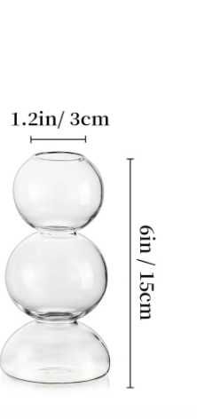 Zestaw 4 szklanych wazoników Nr.926