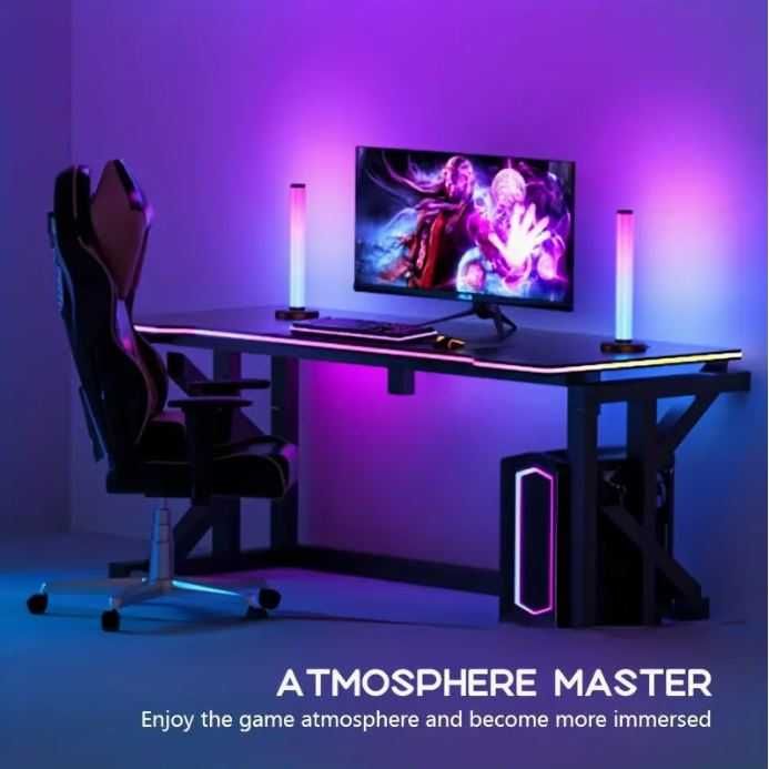 Lampa Biurkowa z RGB LED i Stojakiem na Słuchawki ZADOWOLENIE
