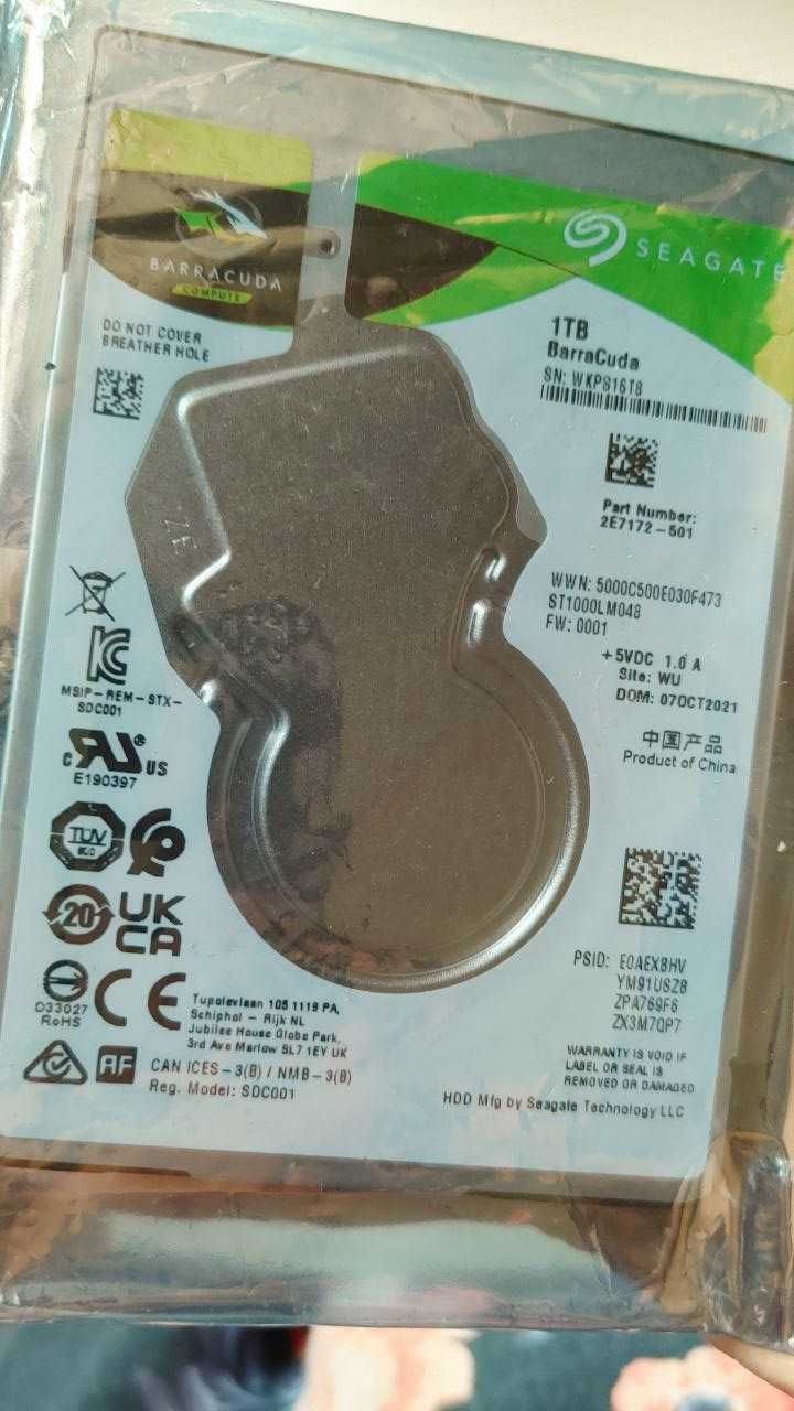 Seagate BarraCuda 1 TB 2.5 жорсткий диск HDD накопичувач