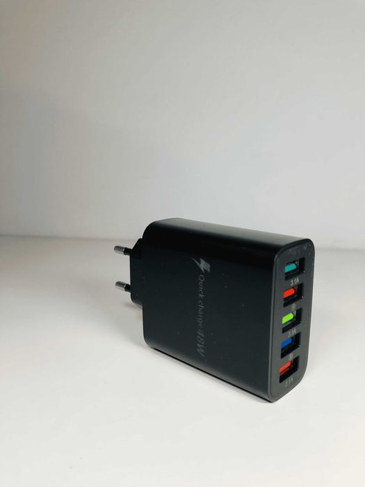 Ładowarka USB 48W 5x QC 3.0 Szybkie ładowanie do iPhone Samsung Xiaomi