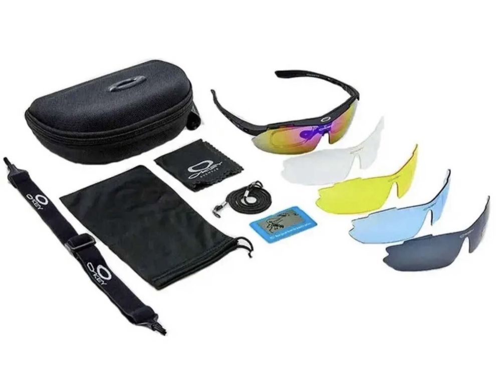 Тактические очки 5 линз OAKLEY Polarized; Тактичні окуляри